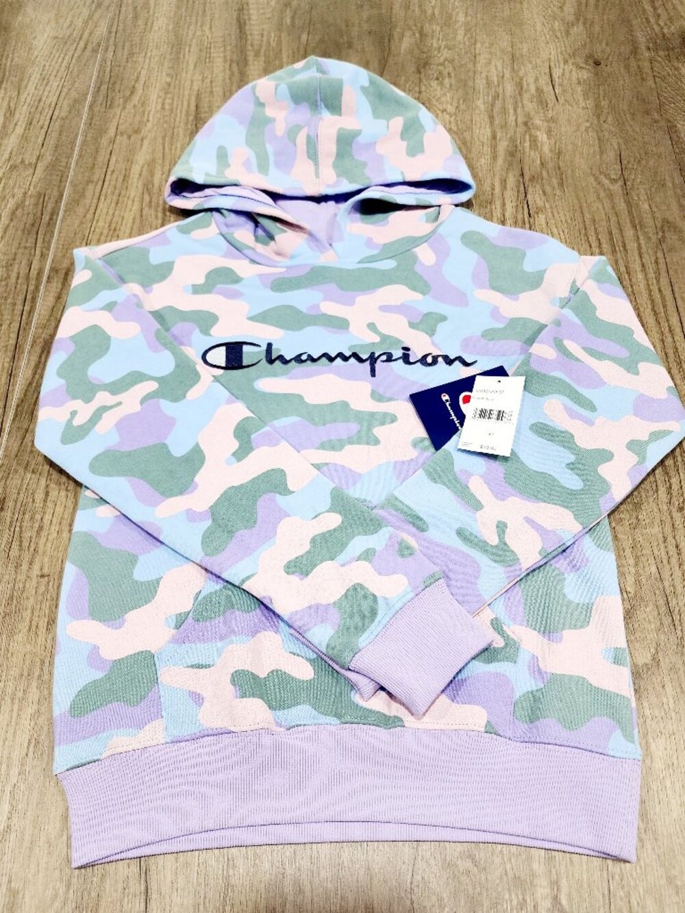 Brand New Champion Girls Pastel Camo Hoodie
